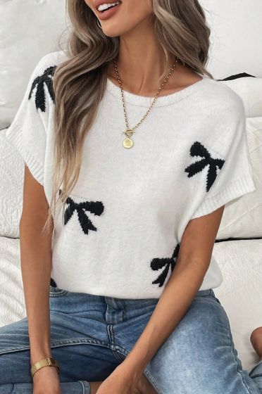 "PAYTON" BOW SWEATER
