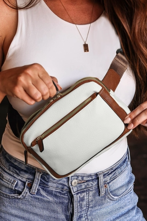 FAUX LEATHER CROSSBODY BAG