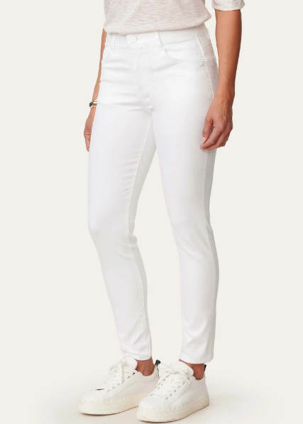 DEMOCRACY "Ab"solution® High Rise White Denim Ankle Length Jeans