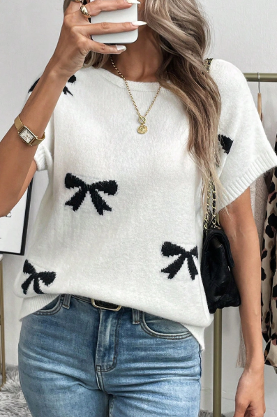 "PAYTON" BOW SWEATER