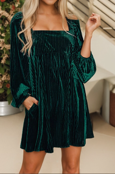 "ELIZA" VELVET DRESS